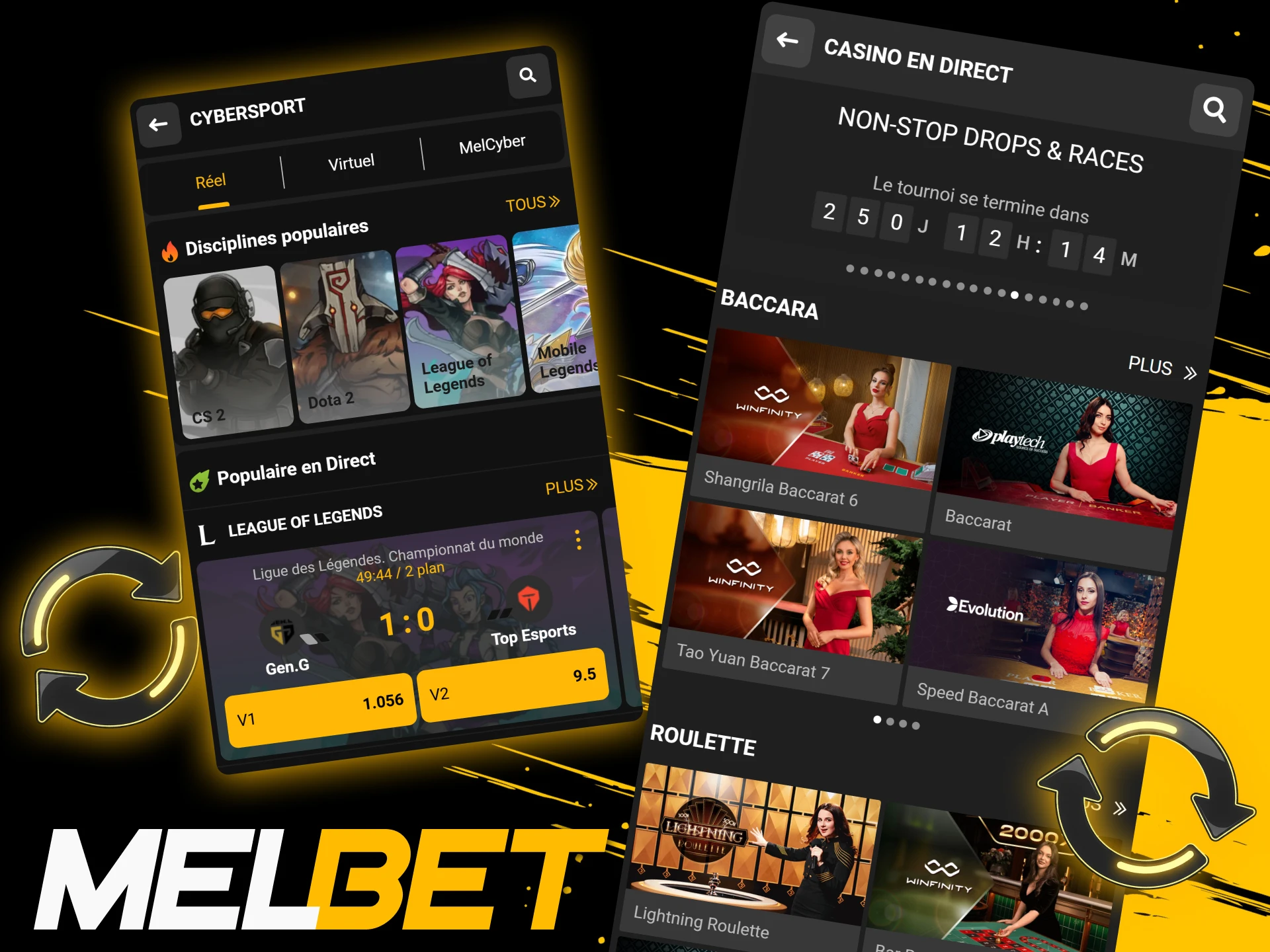Mettez à jour l’application Melbet pour profiter des dernières fonctions et d’une sécurité améliorée.