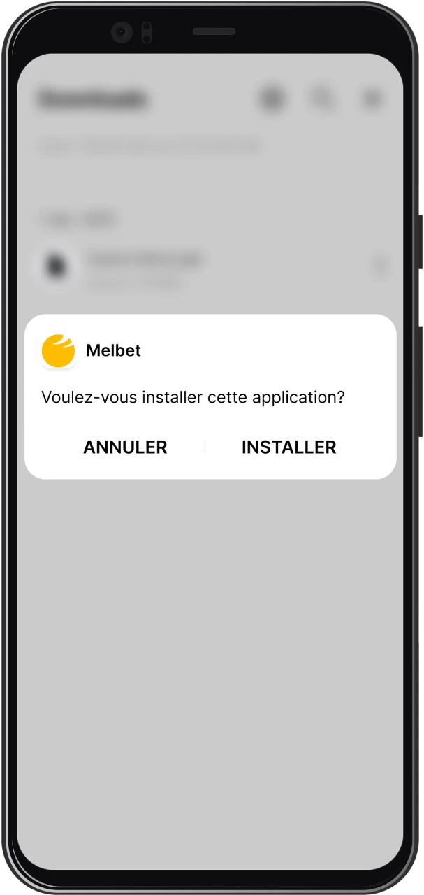 Touchez le fichier Melbet APK et confirmez l’installation sur votre téléphone.