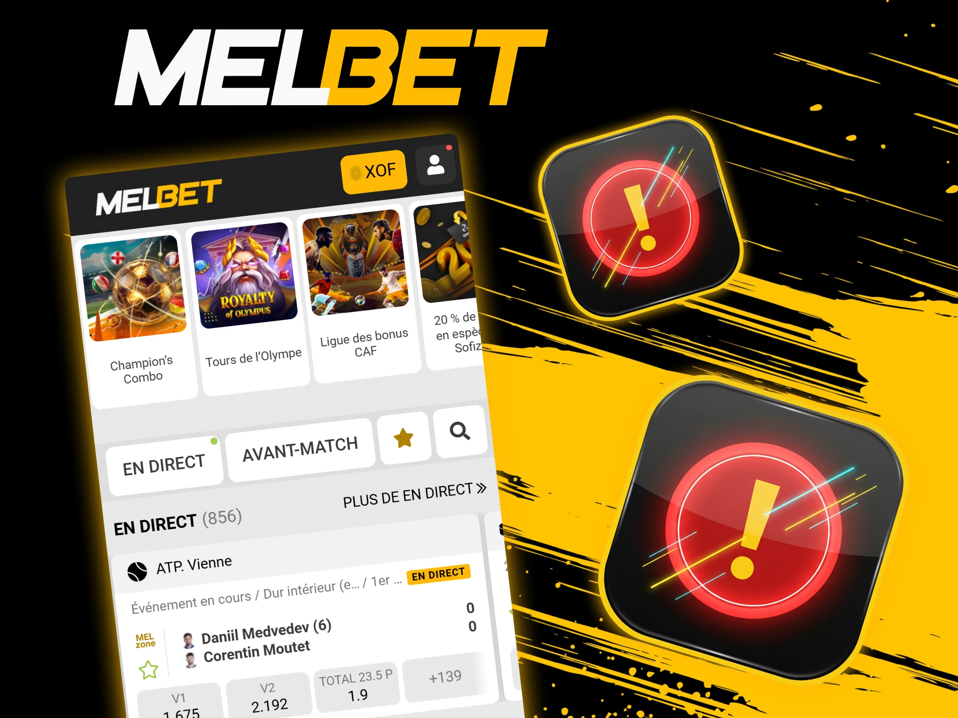 Impossible d’ouvrir Melbet lorsque le cache est plein sur le téléphone.