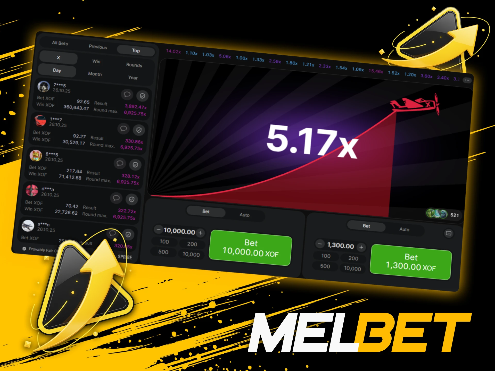 Utilisez la stratégie de grosses mises sur Aviator Melbet pour viser de hauts multiplicateurs malgré le risque.