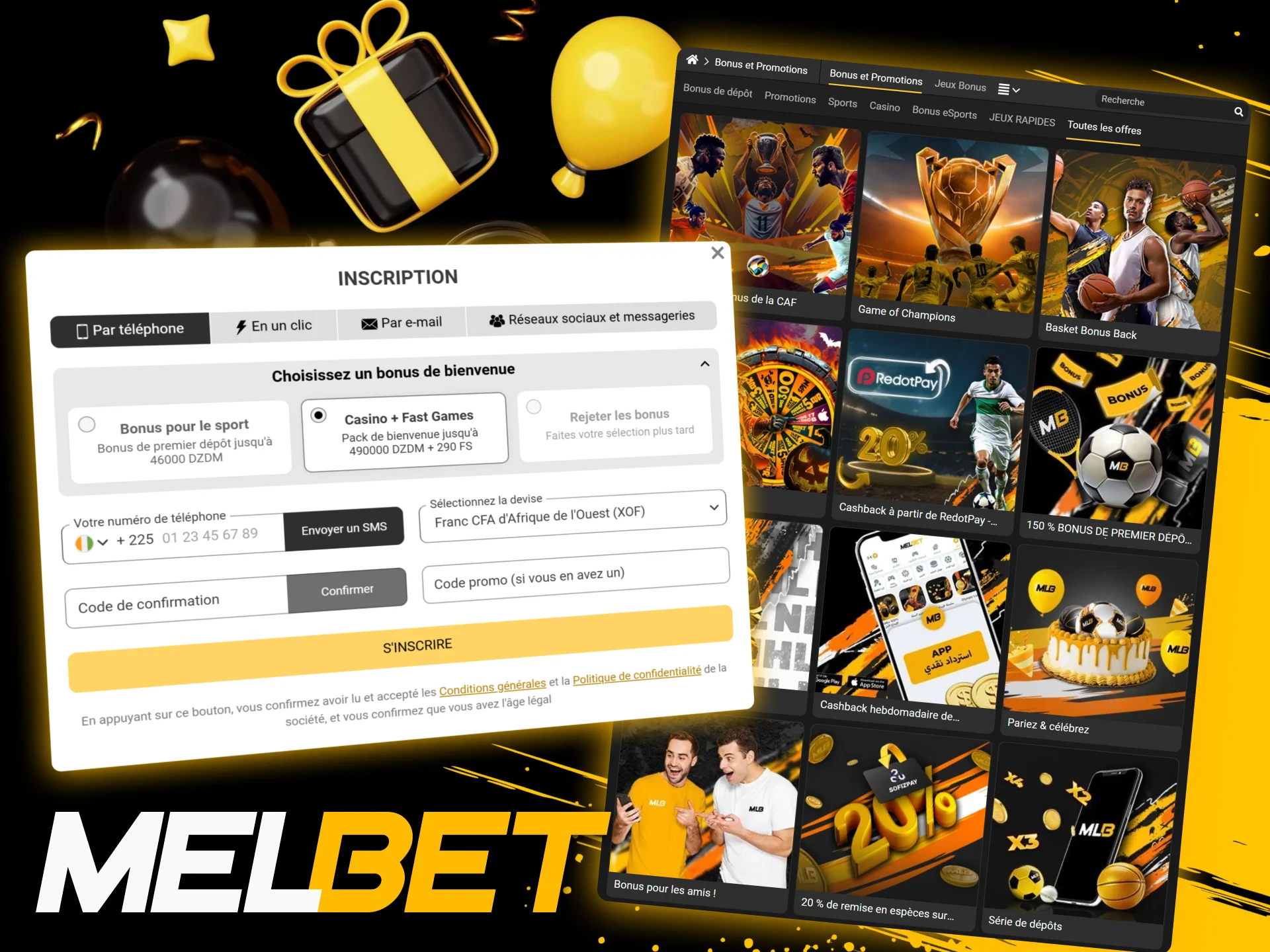 Lisez les conditions du bonus de bienvenue Melbet CI avant d’activer l’offre.