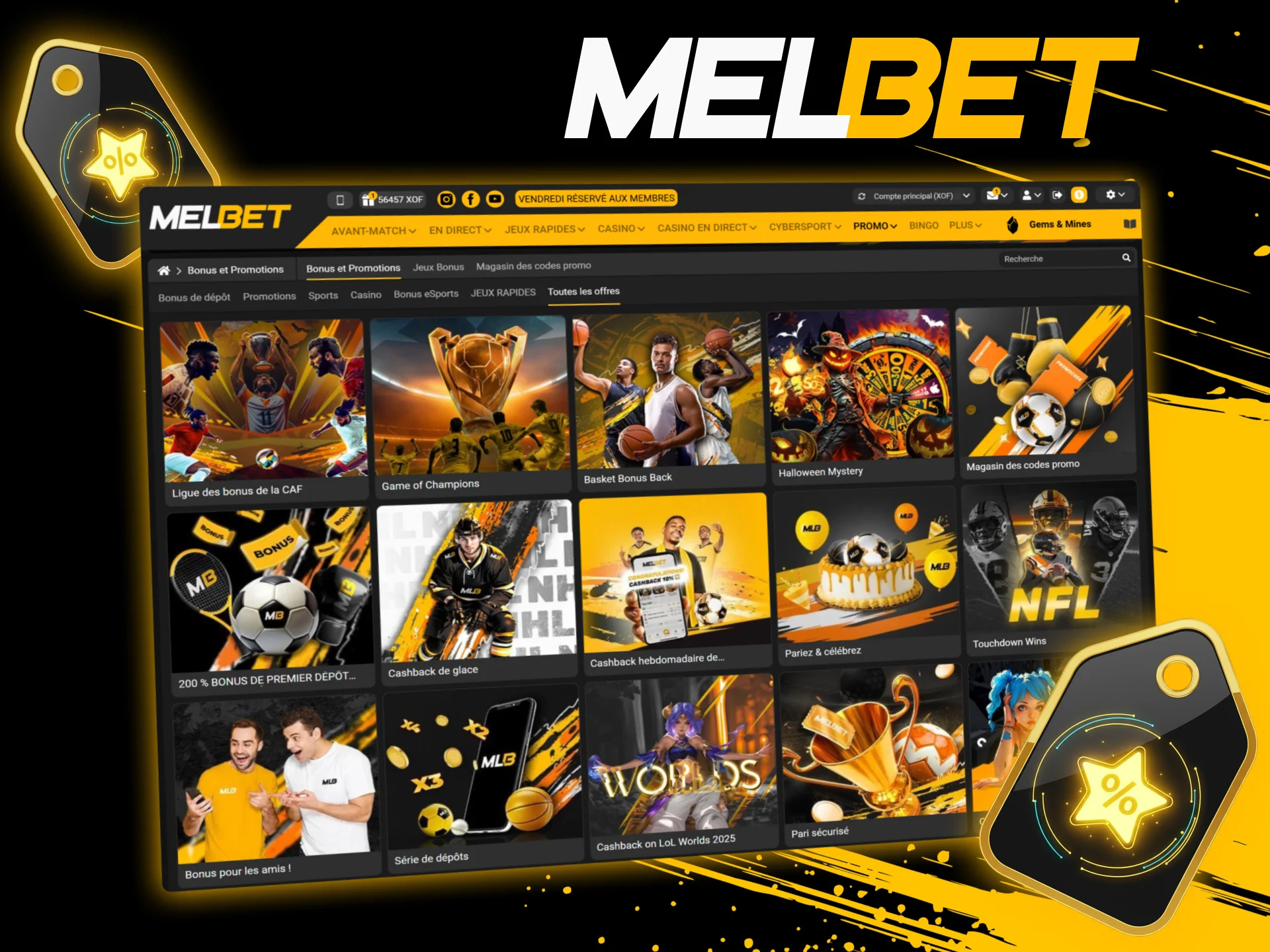 Découvrez tous les bonus Melbet disponibles en Côte d’Ivoire dans la section promo officielle.