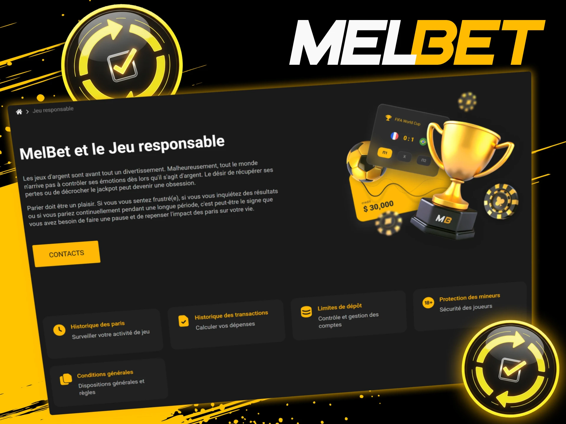 Respectez les exigences de mise du bonus Melbet avant tout retrait.