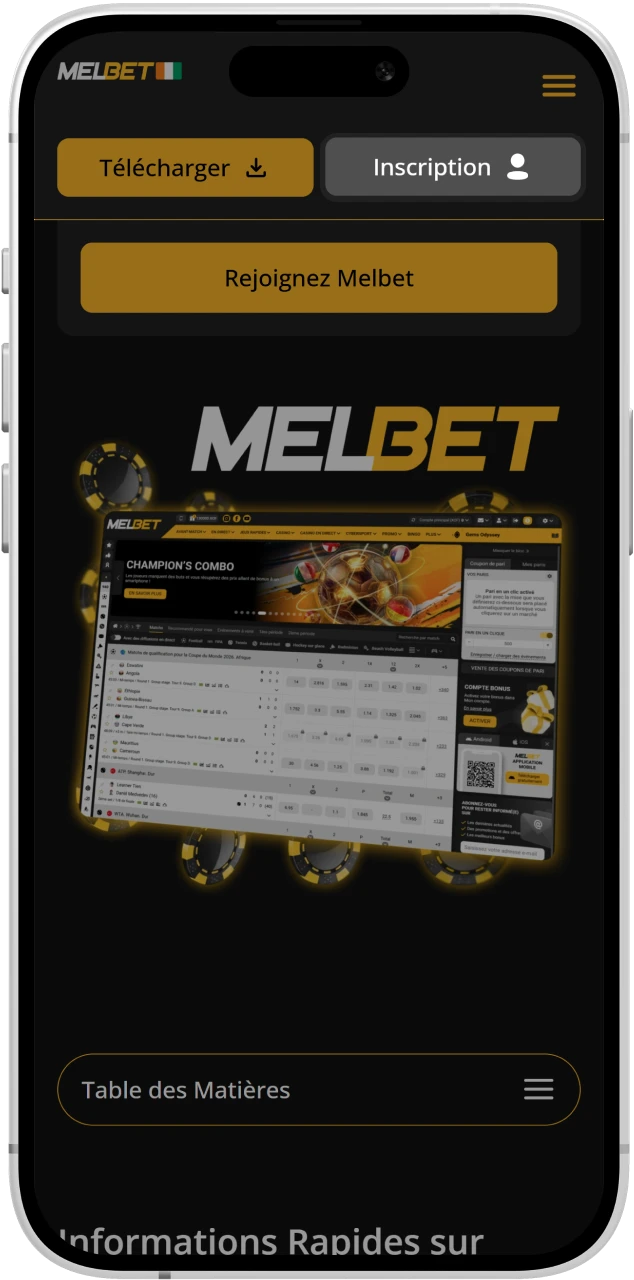 Commencez la création de votre compte sur Melbet via l’inscription en un clic.