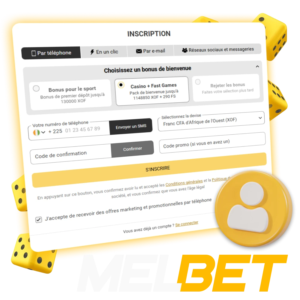 Découvrez comment créer un compte sur le site officiel Melbet en Côte d’Ivoire.