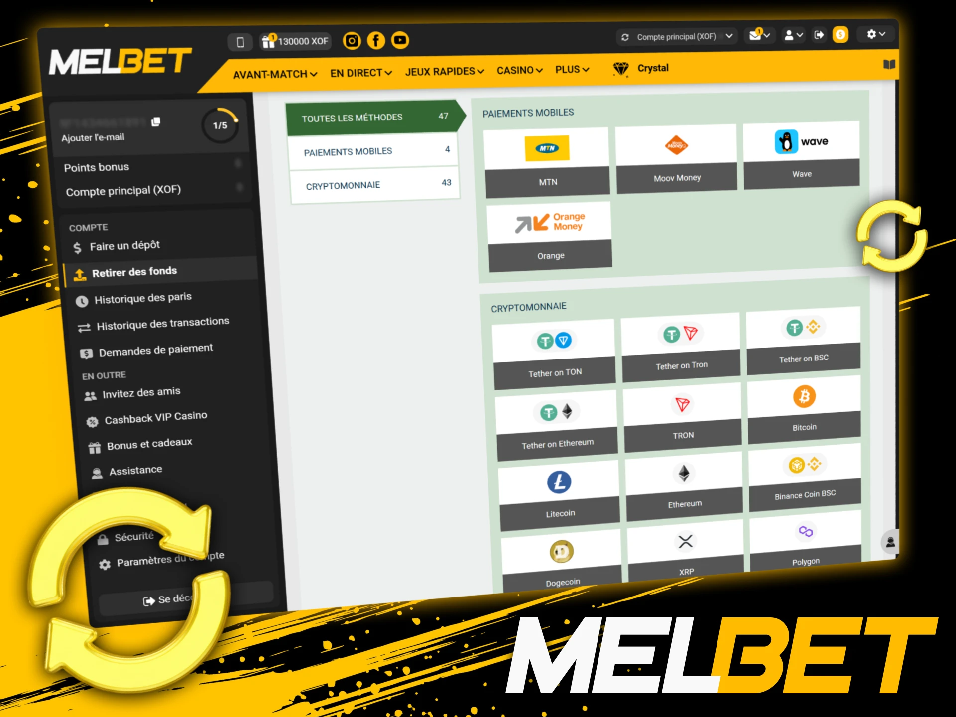 Annulez une demande de retrait Melbet avant traitement pour renvoyer l’argent sur votre solde de jeu.