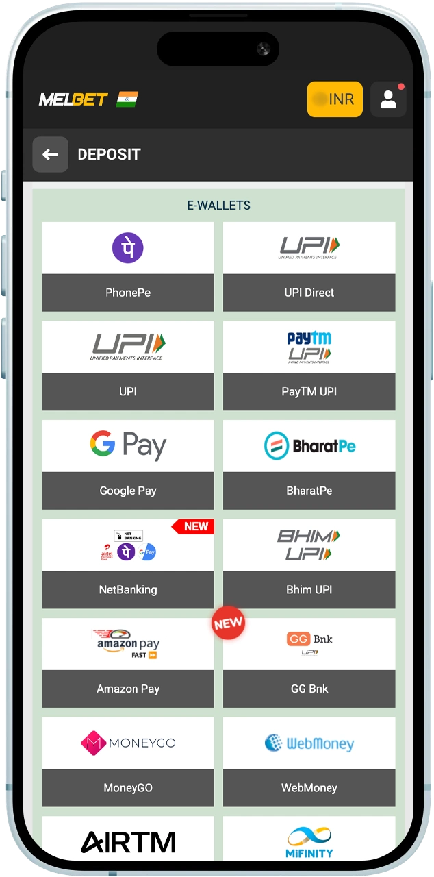 Top up your Melbet account for the first time to trigger the automated bonus credit.